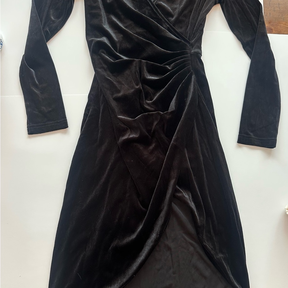 Elegant Black Velvet Dress